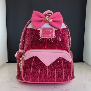 SDCC Exclusive Disney Princess Sleeping Beauty Aurora Sequin Loungefly Backpack